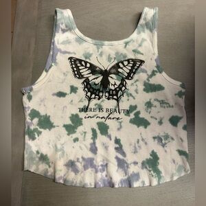 Urban Nation Tie Dyed Cropped‎ Tank Top Size S